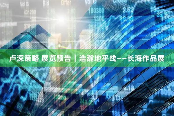 卢深策略 展览预告｜浩瀚地平线——长海作品展