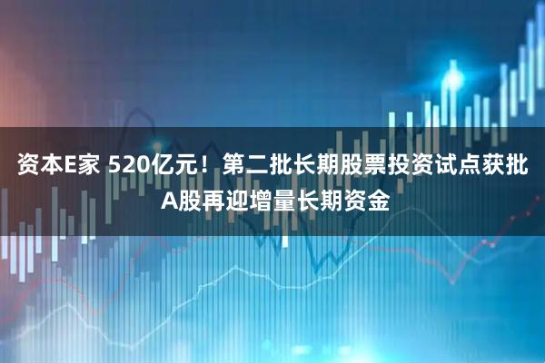 资本E家 520亿元！第二批长期股票投资试点获批 A股再迎增量长期资金
